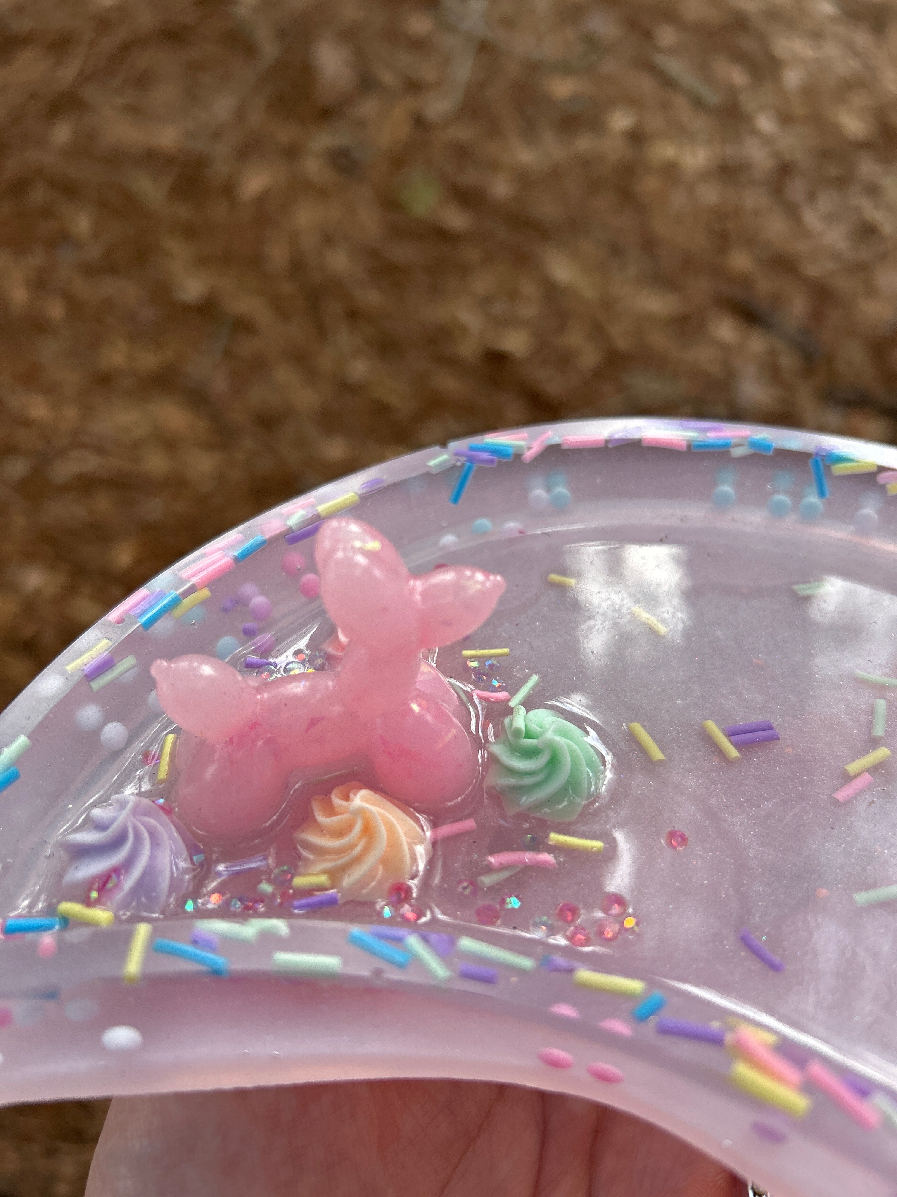 Moon Tray - Pink Kawaii Crescent Moon Resin Tray – Candy Sprinkle Trinket Dish